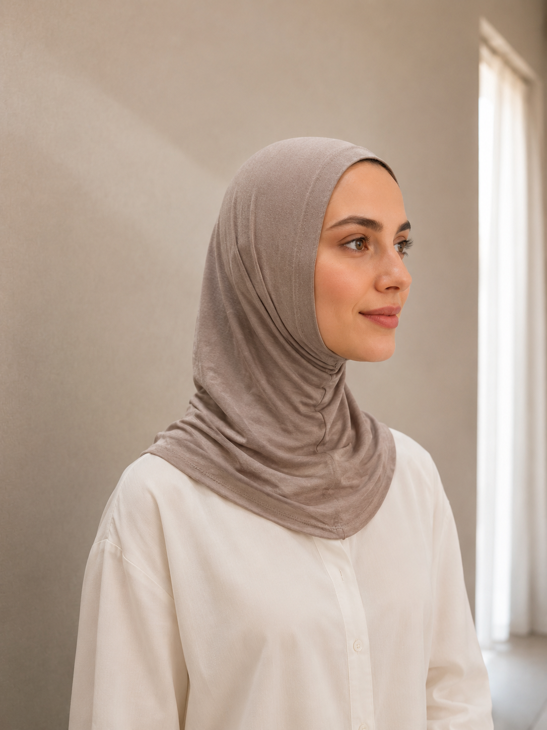 Beige Mauve Zol hijab