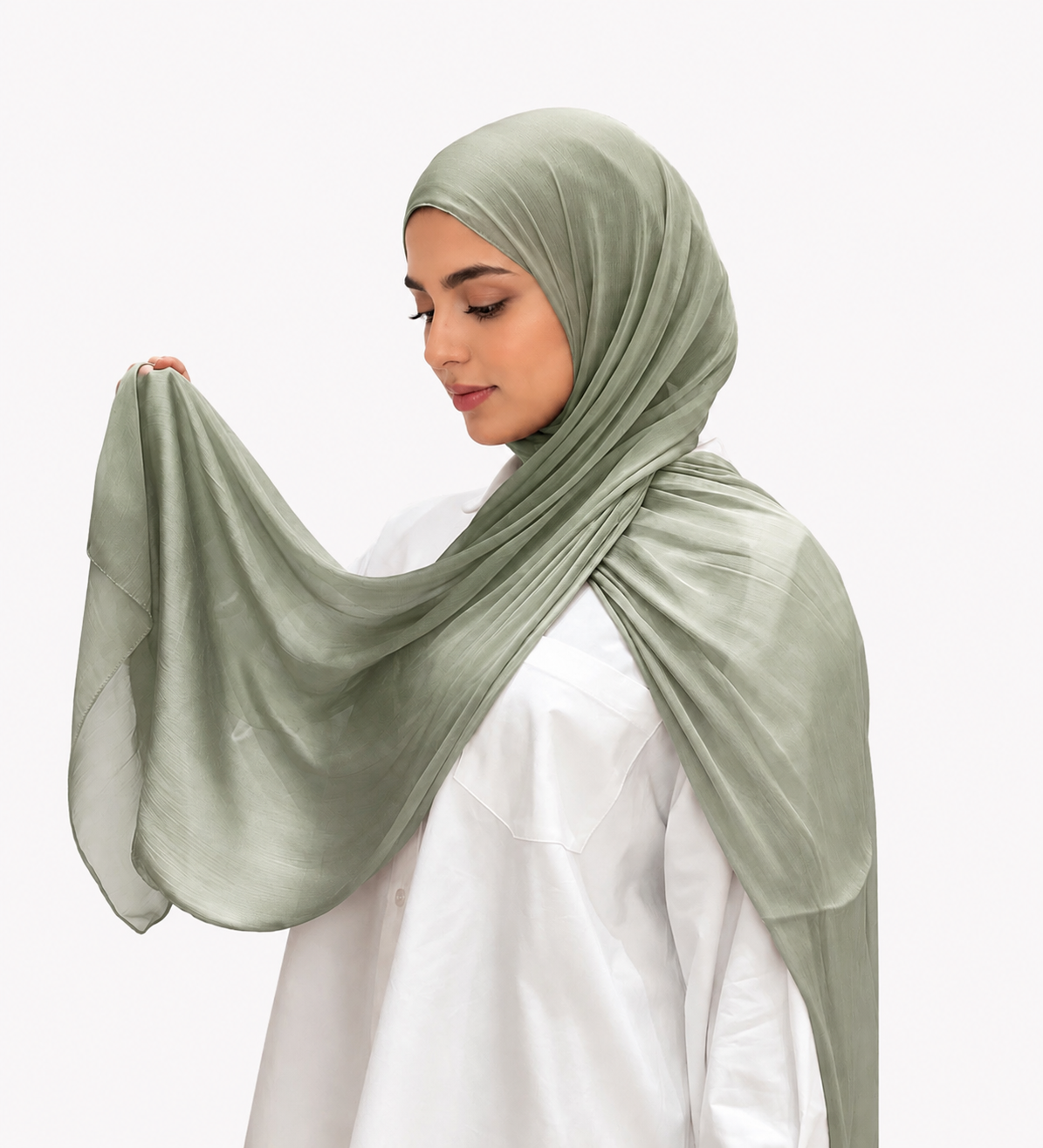 Mint green Rainbow hijab