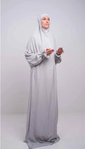 grey one piece Prayer gown