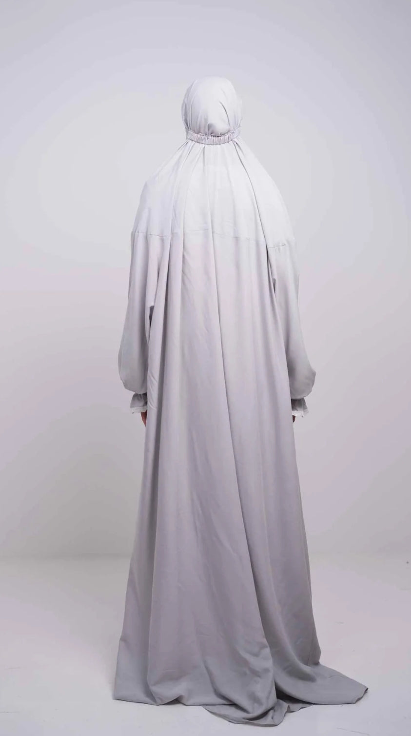 grey one piece Prayer gown
