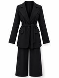 Soft Crepe open Blazer set with tie.