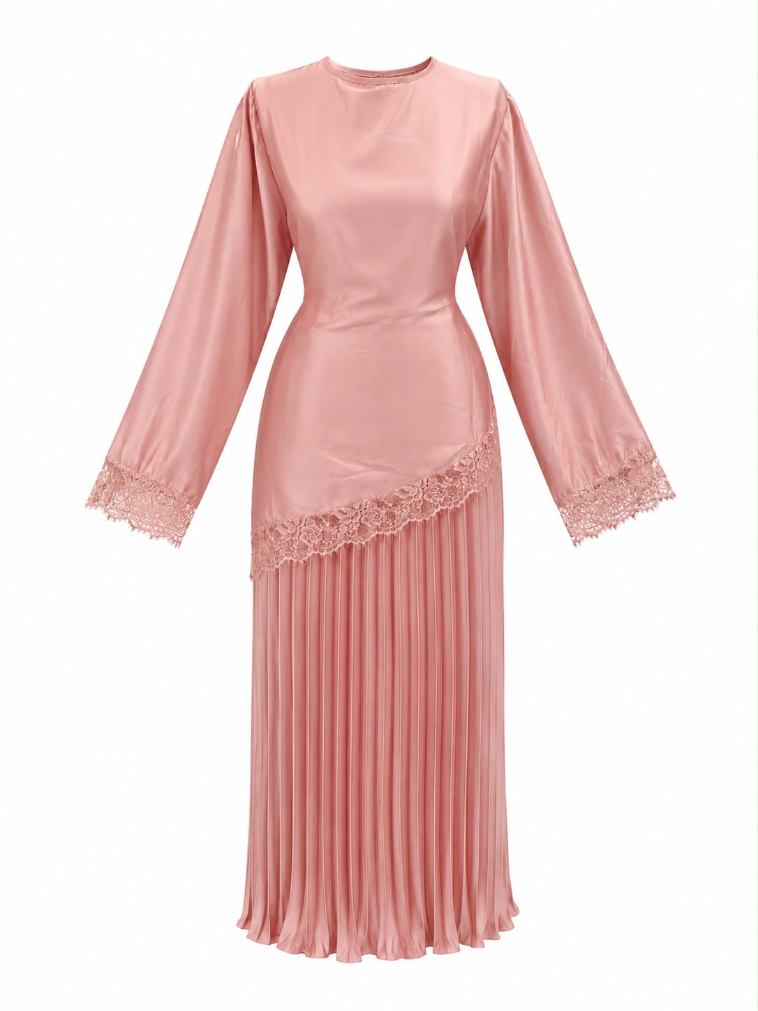 Satin skirt Set with dentel