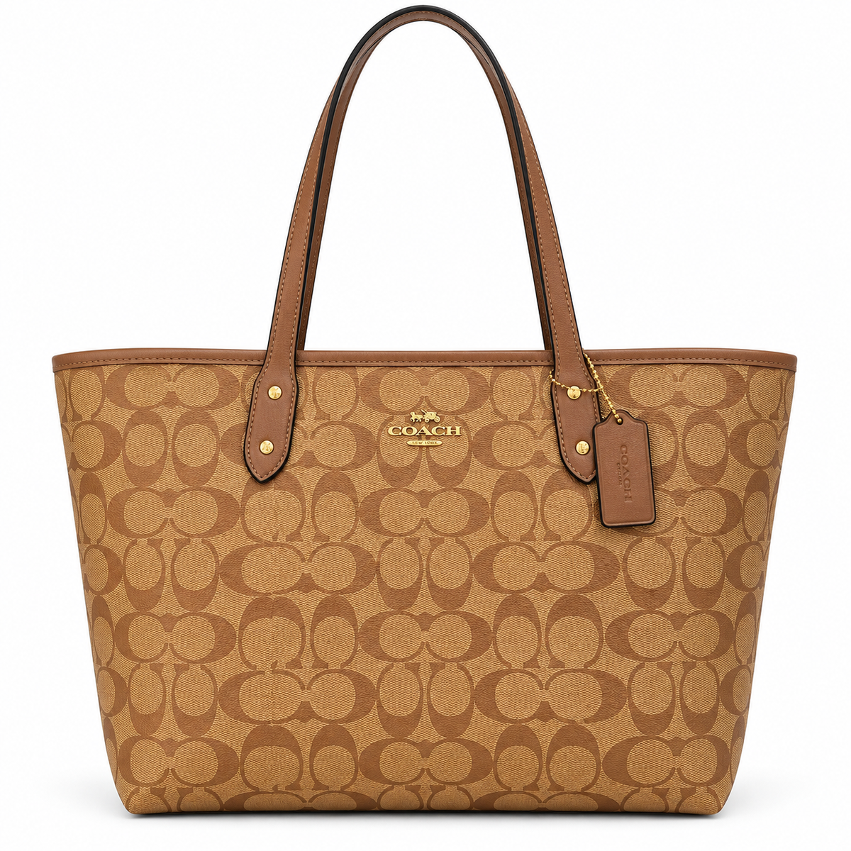 Tan Coach Tote