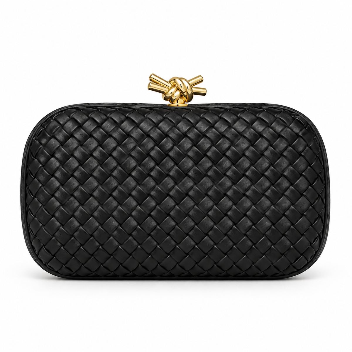 Bottega Veneta Woven Knot Clutch Bag