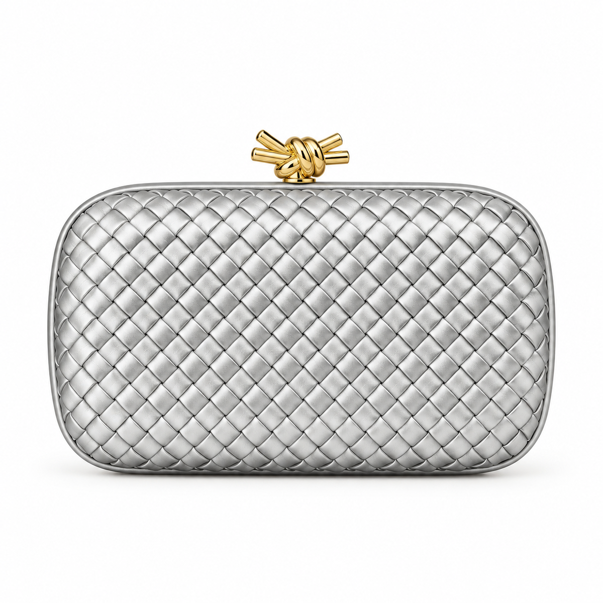 Bottega Veneta Woven Knot Clutch Bag