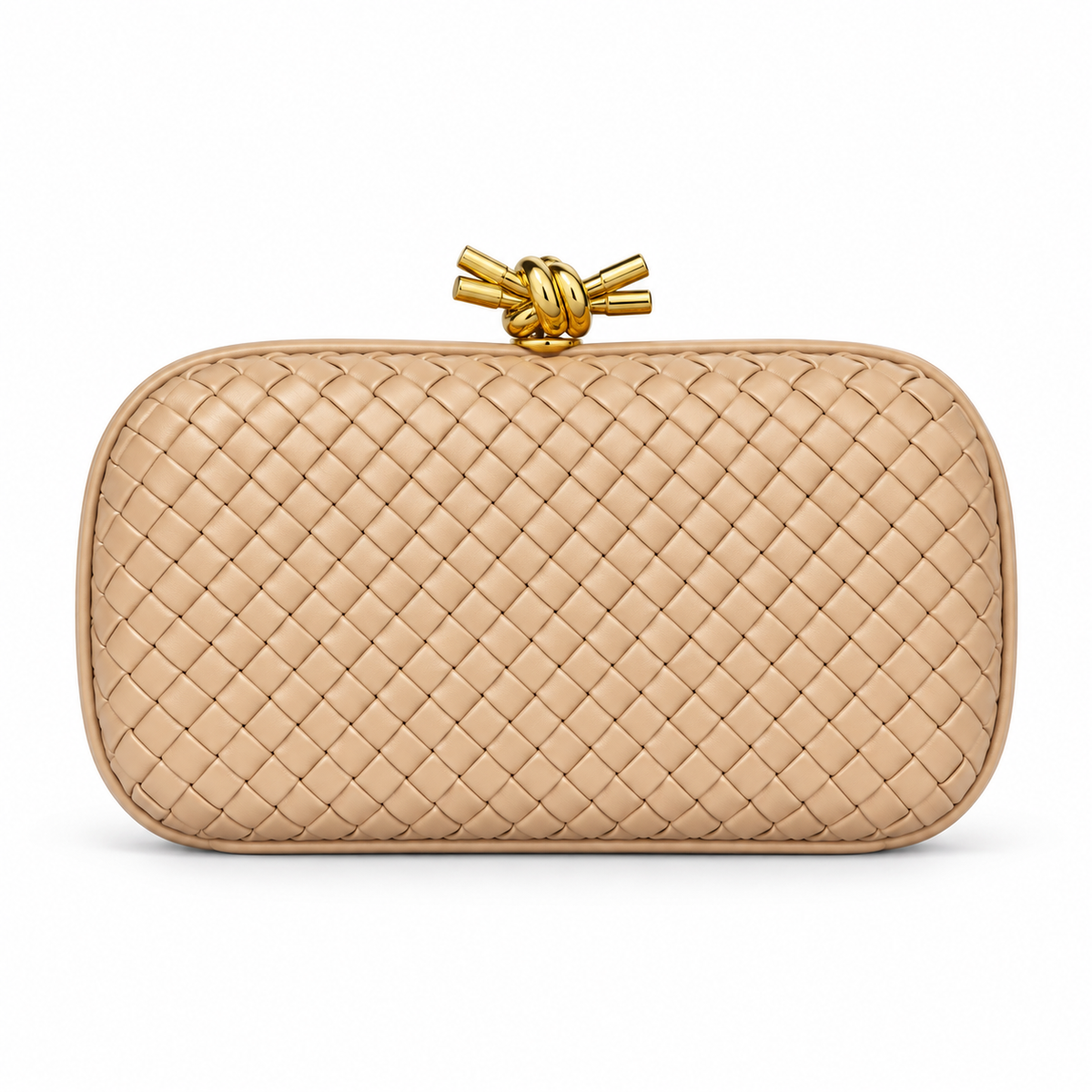 Bottega Veneta Woven Knot Clutch Bag