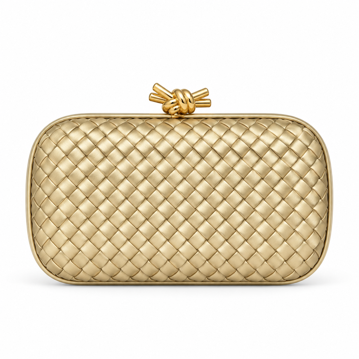 Bottega Veneta Woven Knot Clutch Bag