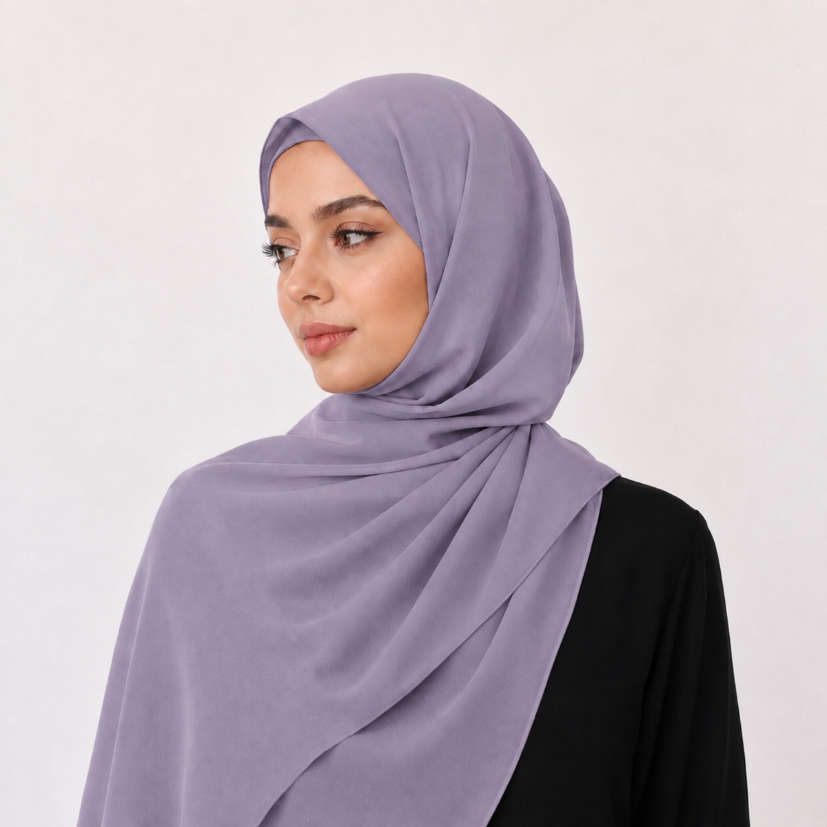 Mauve crepe shawl