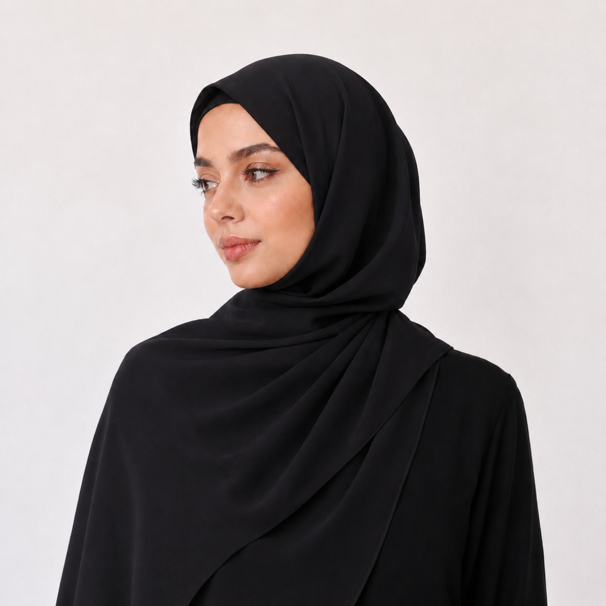 Black crepe shawls