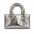 Dior-silver -Style Mini Python-Effect Top-Handle Bag