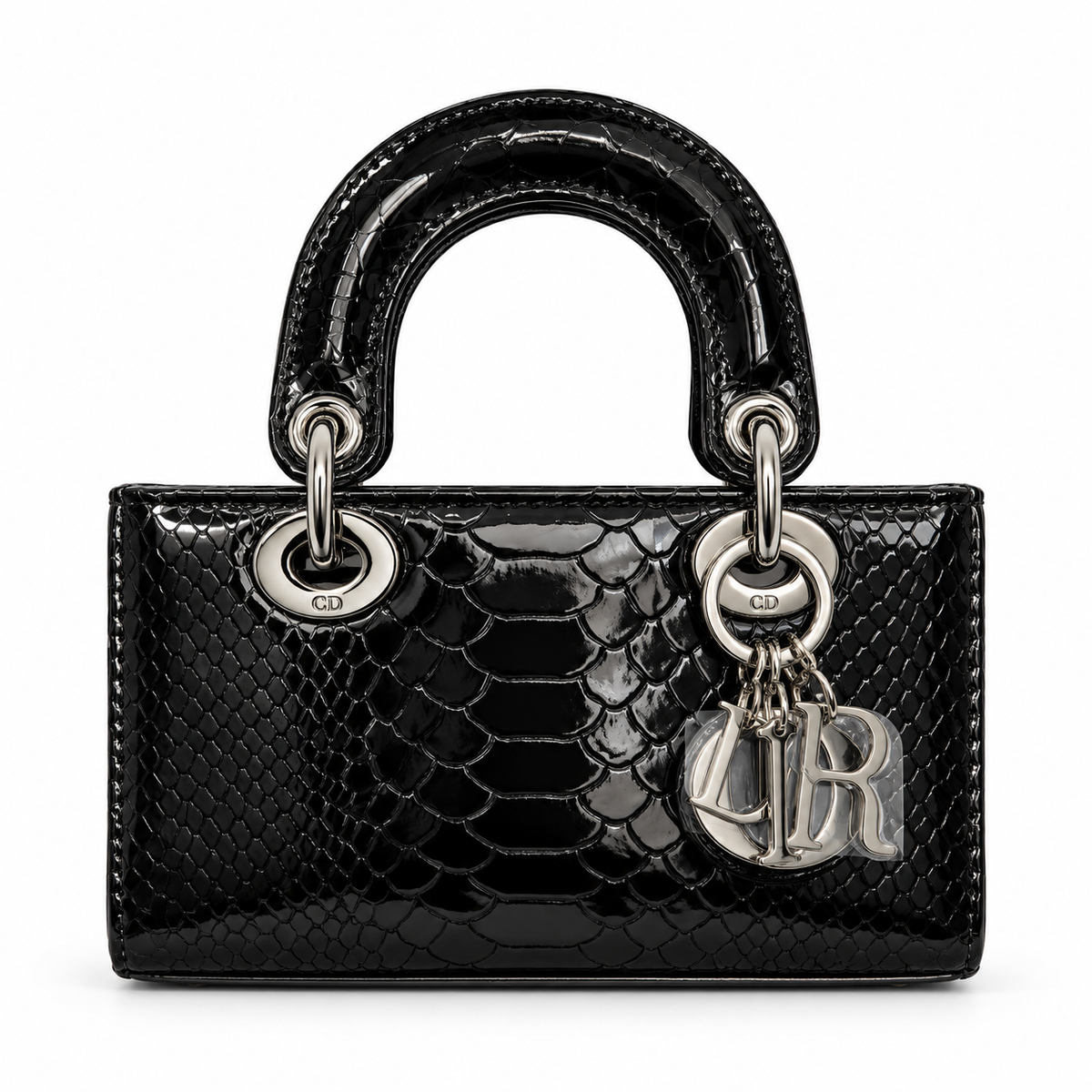 Dior- black - Style Mini Python-Effect Top-Handle Bag