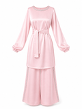 Satin long set