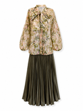 Skirt Set blouse flowered