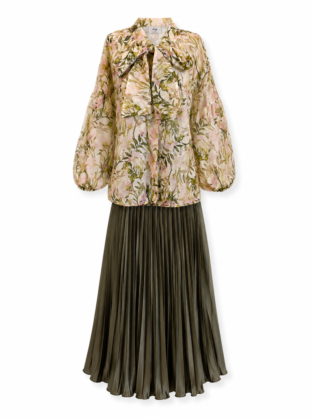 Skirt Set blouse flowered