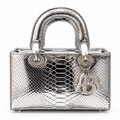 Dior- silver Snake-Effect Handbag