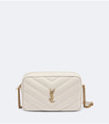 Saint Laurent- Off-white Loulou Medium leather camera bag