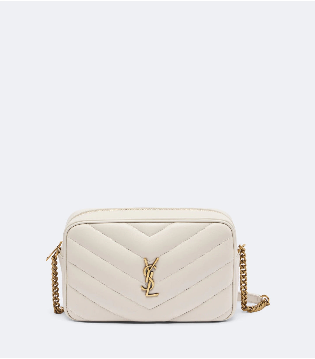 Saint Laurent- Off-white Loulou Medium leather camera bag