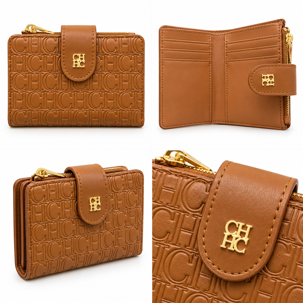 CH Embossed caramel Wallet