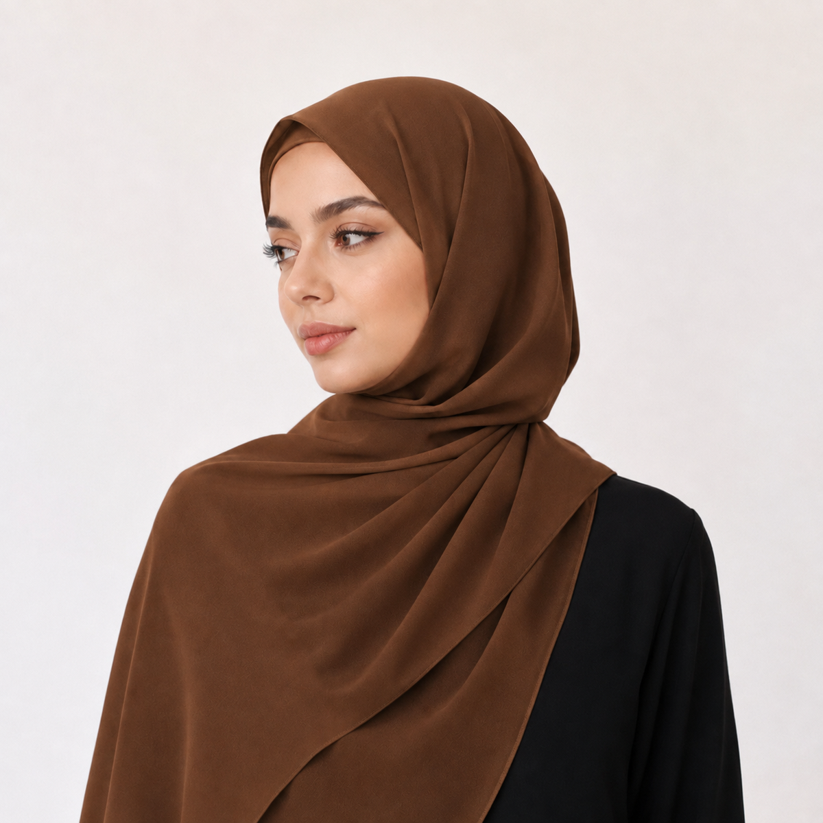 Light Brown crepe shawl