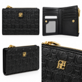 CH Embossed black zip Wallet