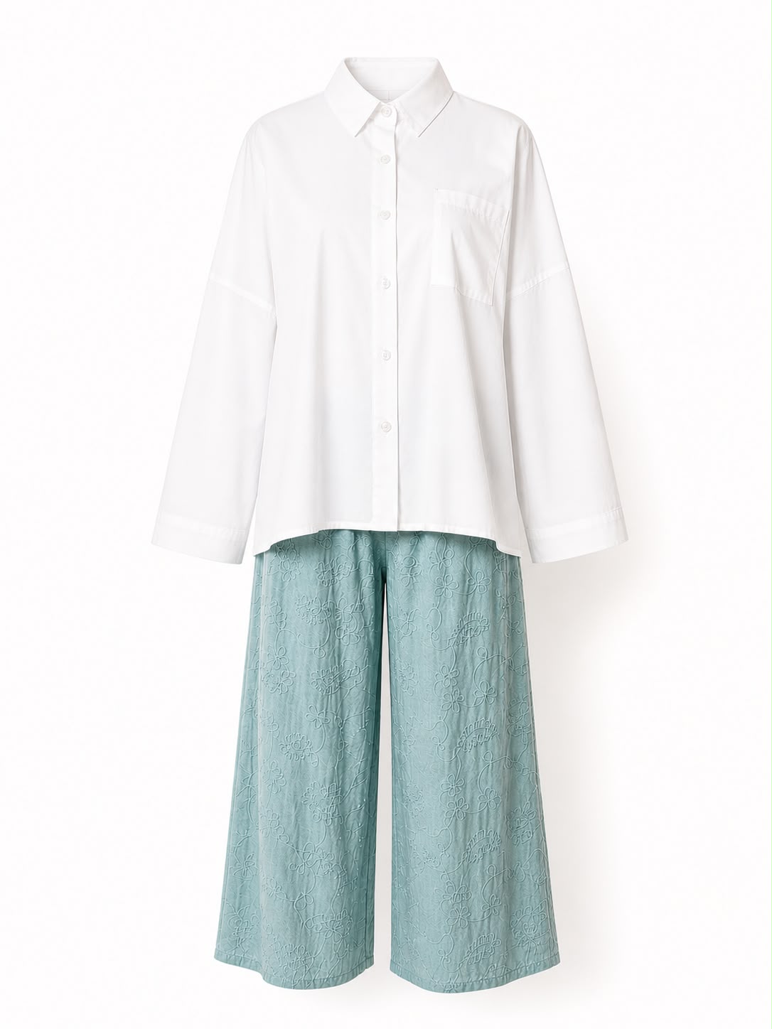 Embroidered pant Two-Piece Set.