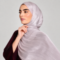 Mauve Grey Organza shawl