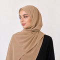 Kaki crepe shawl