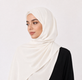 Off-white crepe shawl