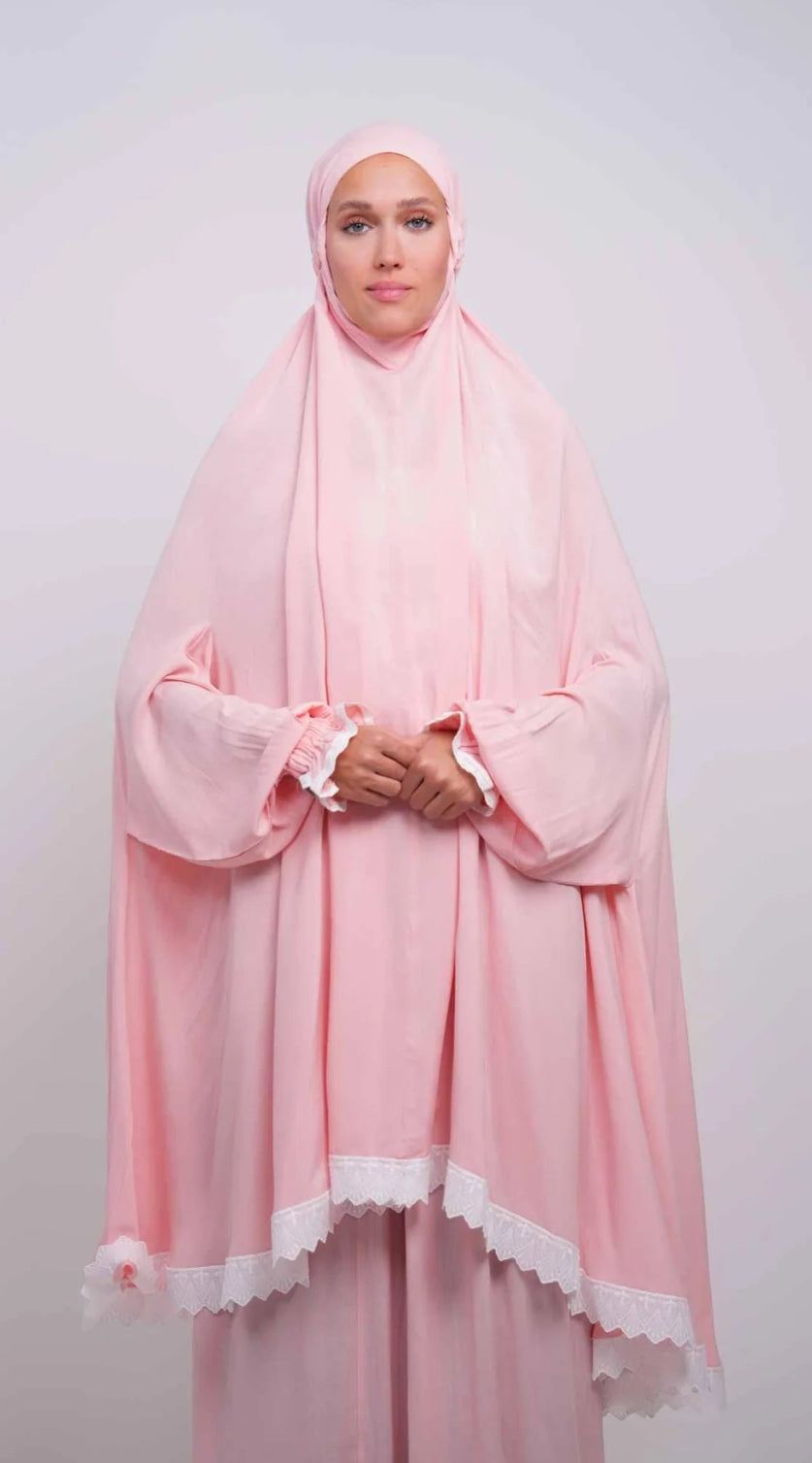 Pink two piece Prayer gown