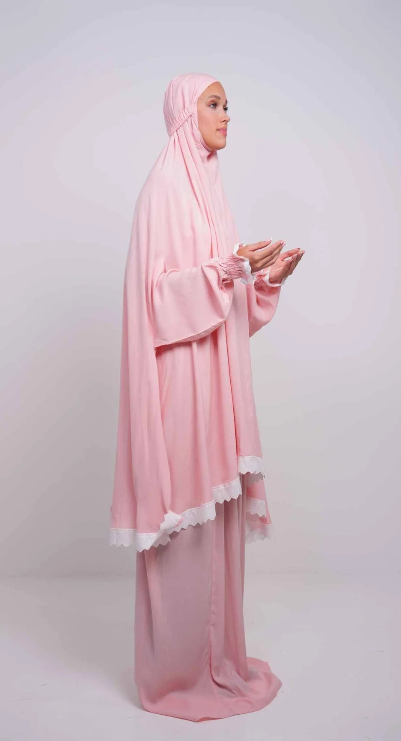 Pink two piece Prayer gown