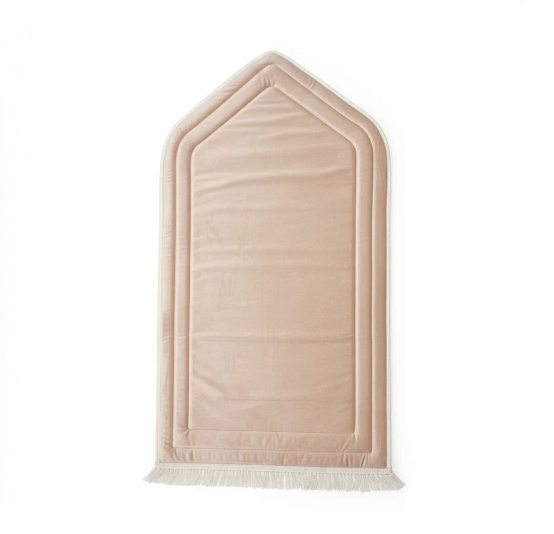 Peach Velvet Thick Prayer Carpet A5