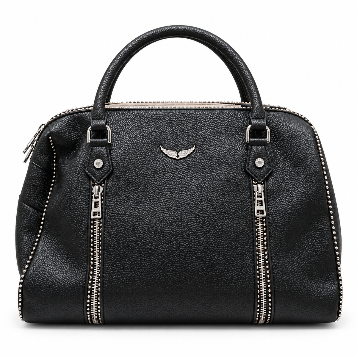 Black Zadig & Voltaire Sunny Large Studded Bag.
