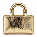 Dior- Gold Snake-Effect Handbag