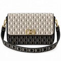Carolina Herrera CH Monogram Crossbody Flap Bag.