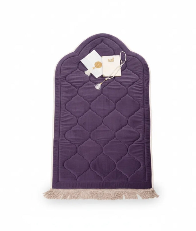 Purple Velvet Thick Prayer Carpet A2