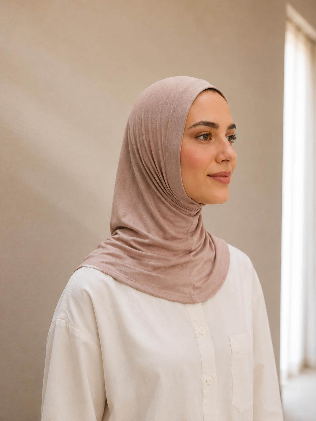 Beige rose Zol hijab