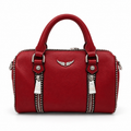 Red Zadig & Voltaire Sunny Small Studded Bag.