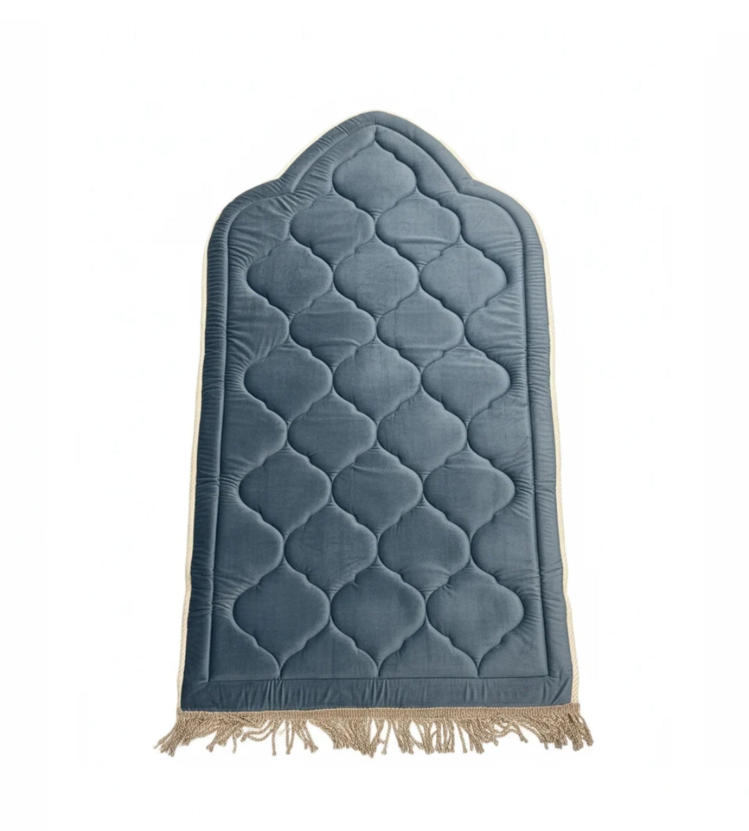 Blue grey Velvet Thick Prayer Carpet A2