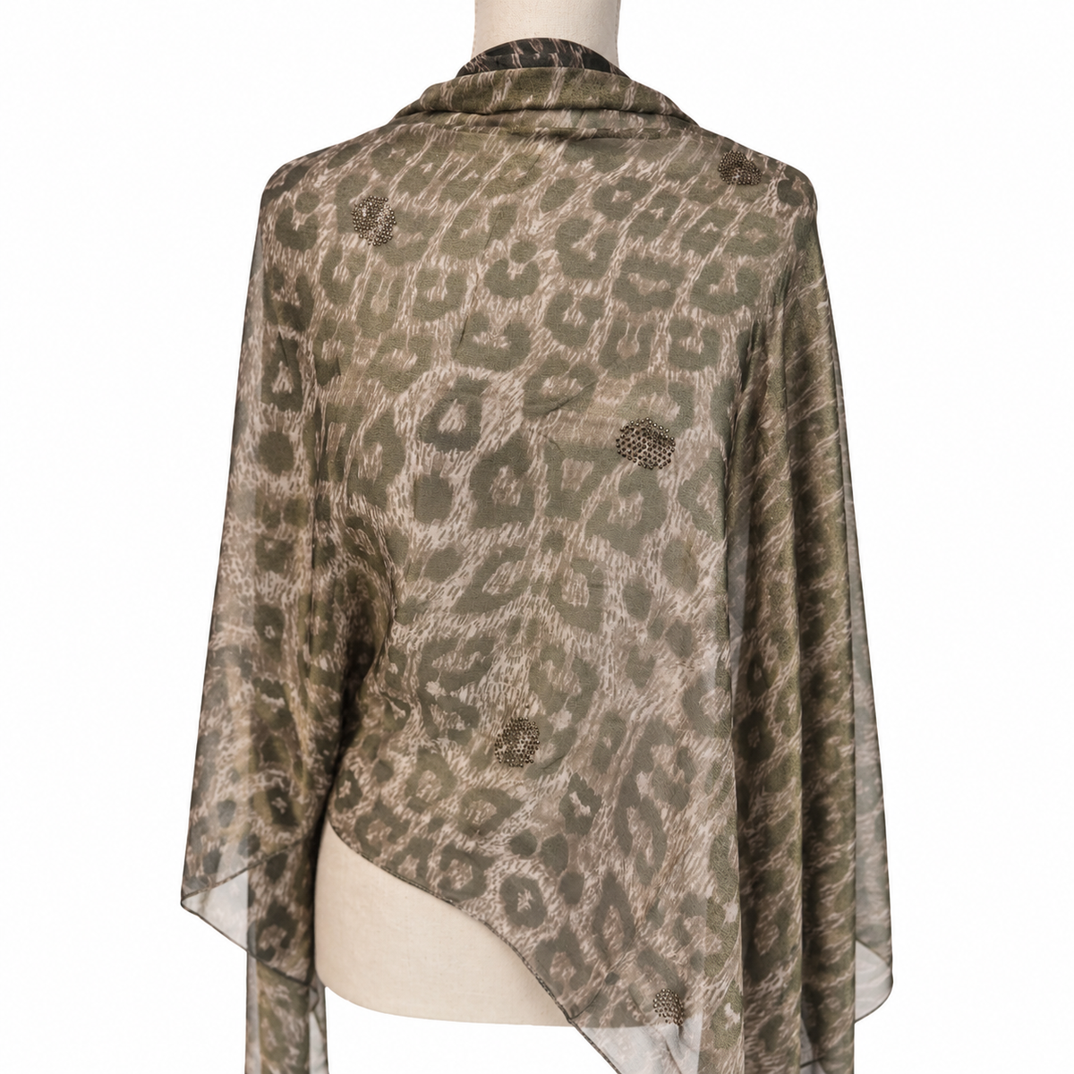 Tiger crepe shawl kashkha