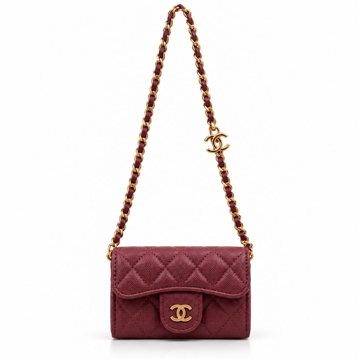 Burgundy Chanel Mini Bag