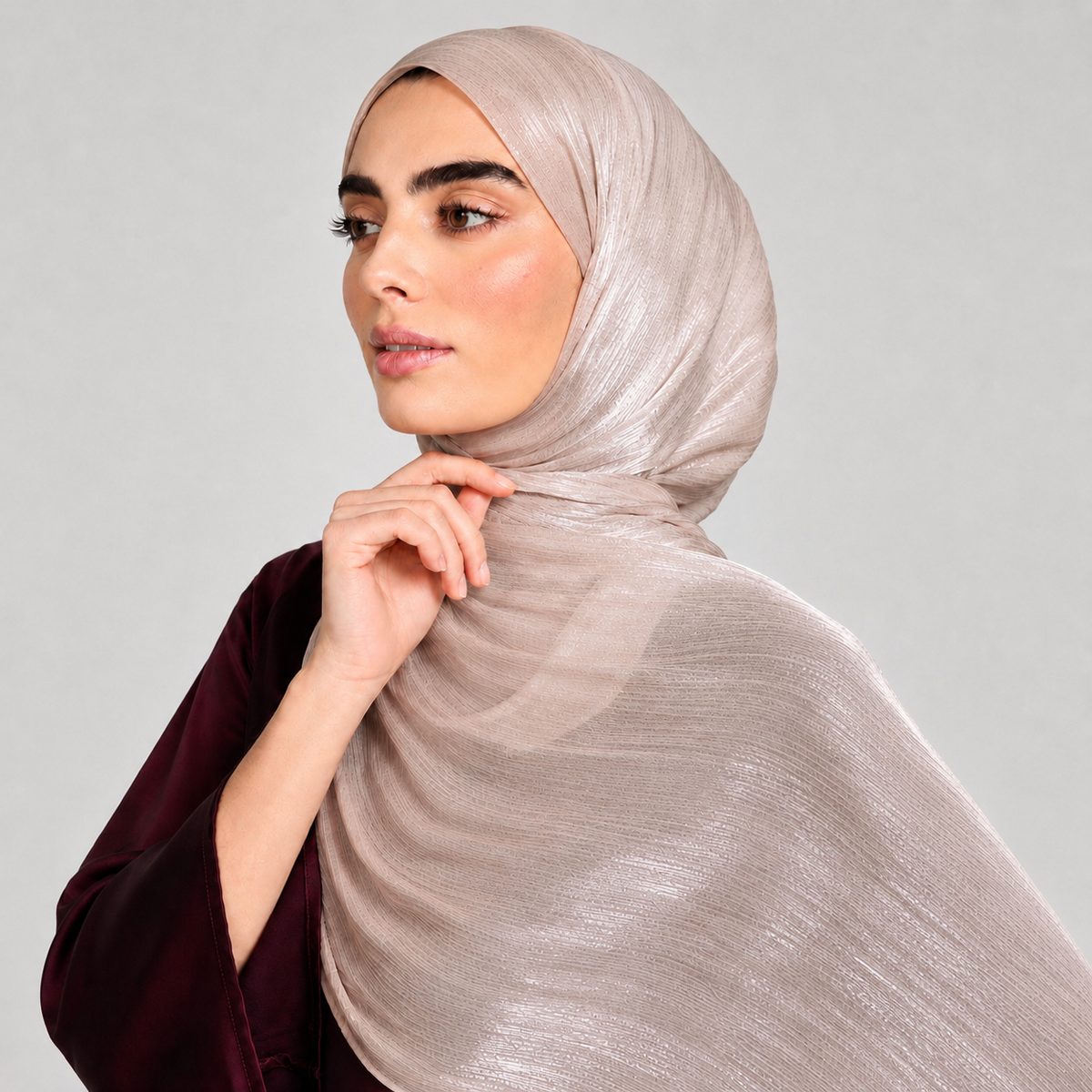 Beige Organza shawl